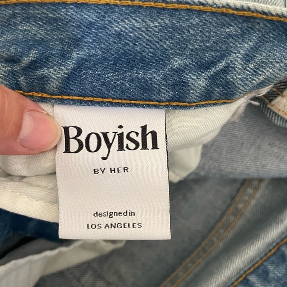 BOYISH Tommy straight leg jeans in barefoot in the park - Picture 9 of 14